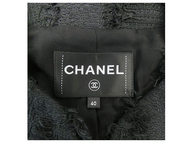 Timeless Chaqueta Chanel sin cuello Negro - vista 5