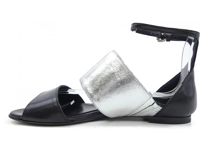Alexander Mcqueen Sandali McQ Nero Argento - vista 2