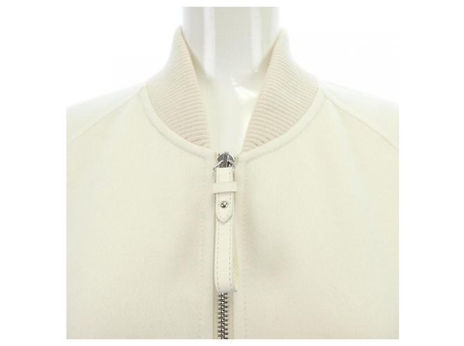 Hermès Giacca in cashmere double face Hermes 36 Bianco - vista 5