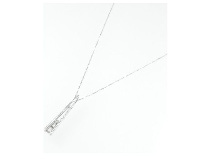 Autre Marque Collana in oro bianco Au750 e diamanti Argento - vista 2