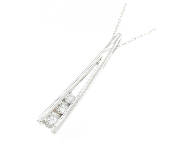 Autre Marque Collana in oro bianco Au750 e diamanti Argento - vista 3