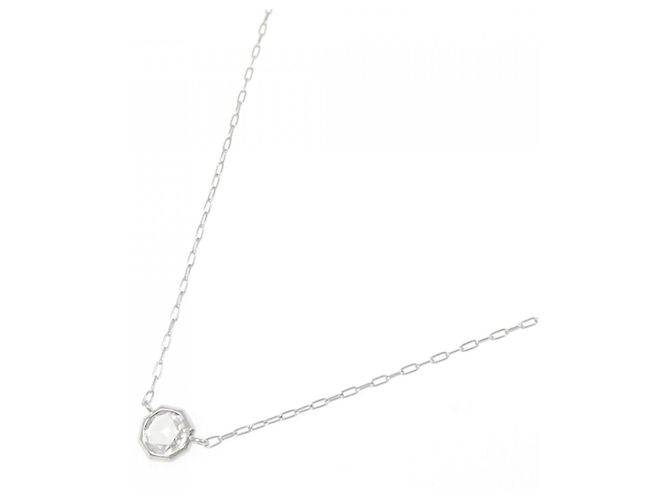 Autre Marque Colar de ouro branco Au750 e diamantes Prata - vista 2