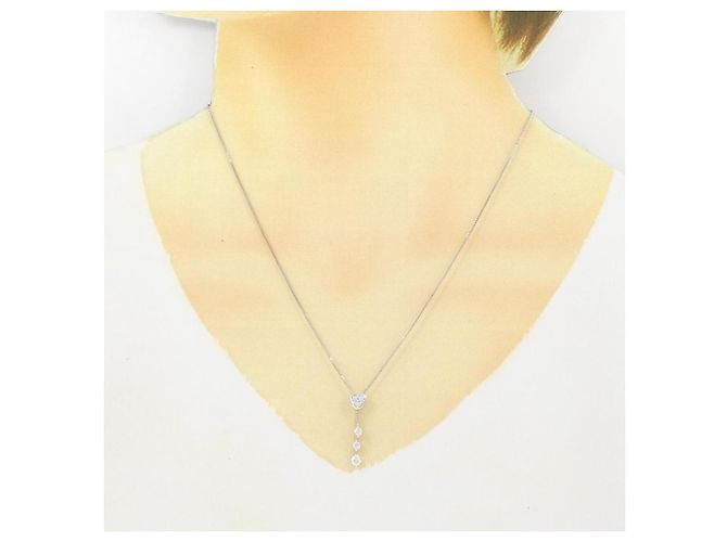 Autre Marque Collana in oro bianco Au750 e diamanti Argento - vista 6