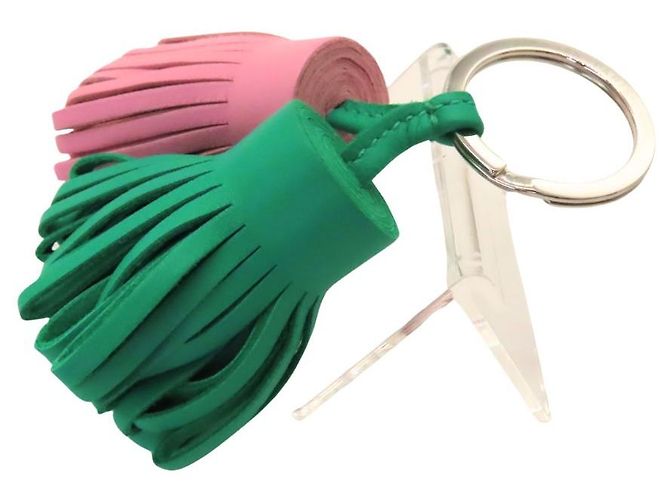Hermès Hermes Carmen Uno Dos Agneau Milo Charm Verde - vista 3