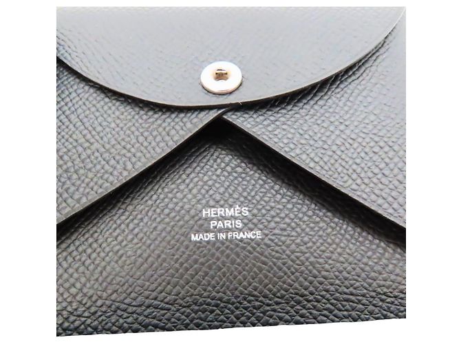 Tarjetero Hermès Calvi Duo Epsom Negro - vista 5