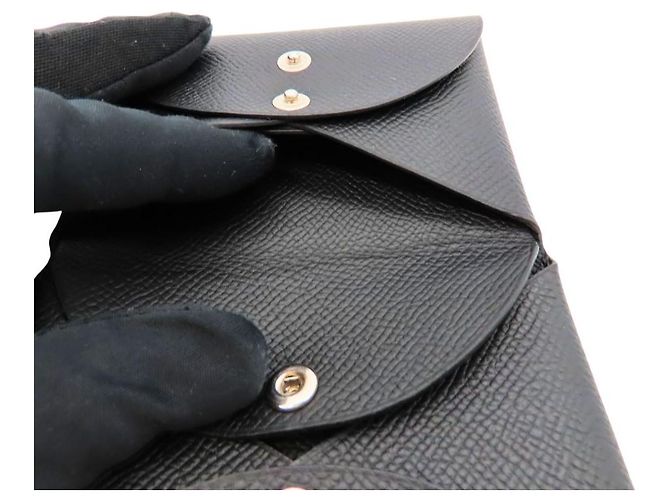 Tarjetero Hermès Calvi Duo Epsom Negro - vista 6