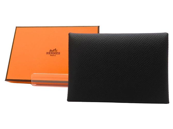 Tarjetero Hermès Calvi Duo Epsom Negro - vista 7