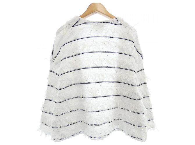 Autre Marque Drawer Strickjacke Weiß Marineblau - Ansicht 2