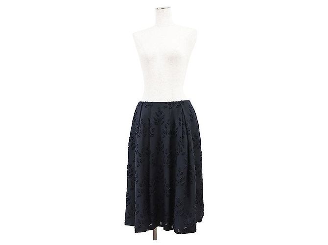 Autre Marque Falda FOXEY de jacquard de terciopelo con motivos de hojas Azul Azul marino - vista 2