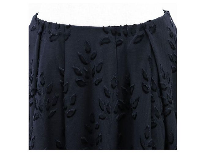 Autre Marque Falda FOXEY de jacquard de terciopelo con motivos de hojas Azul Azul marino - vista 3