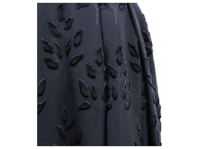 Autre Marque Falda FOXEY de jacquard de terciopelo con motivos de hojas Azul Azul marino - vista 5