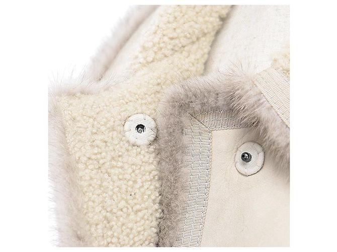 Abrigo de nubuck de piel de cordero Louis Vuitton Crudo - Ansicht 3