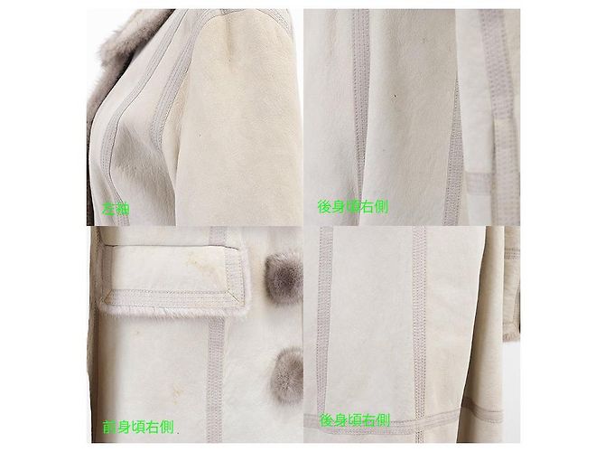 Abrigo de nubuck de piel de cordero Louis Vuitton Crudo - Ansicht 9