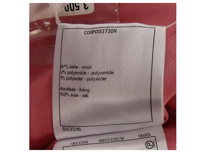 Chaqueta Chanel sin cuello Rosa - vista 3
