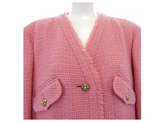 Chaqueta Chanel sin cuello Rosa - vista 6