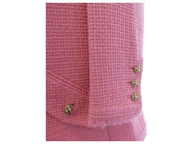 Chaqueta Chanel sin cuello Rosa - vista 7