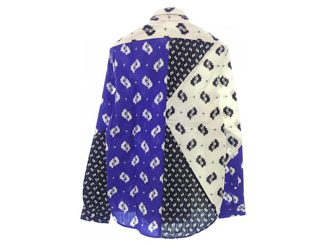 Camicia in cotone Kenzo Nero Beige Porpora - vista 2
