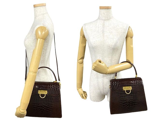 Borsa 2way in pelle di coccodrillo Gancini Salvatore Ferragamo - vista 3