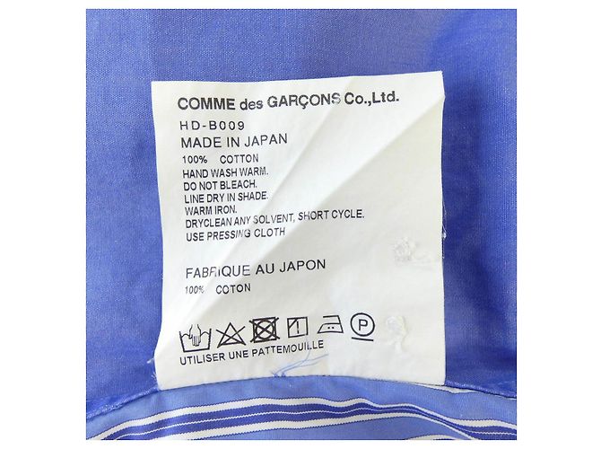 Camicia Comme des Garcons Homme Bianco Blu - vista 3
