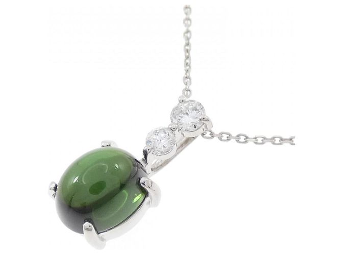 Autre Marque Collar de tourmalina y diamantes Au750 Plata - vista 3