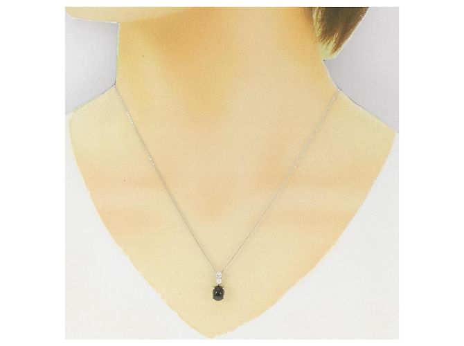 Autre Marque Collar de tourmalina y diamantes Au750 Plata - vista 6