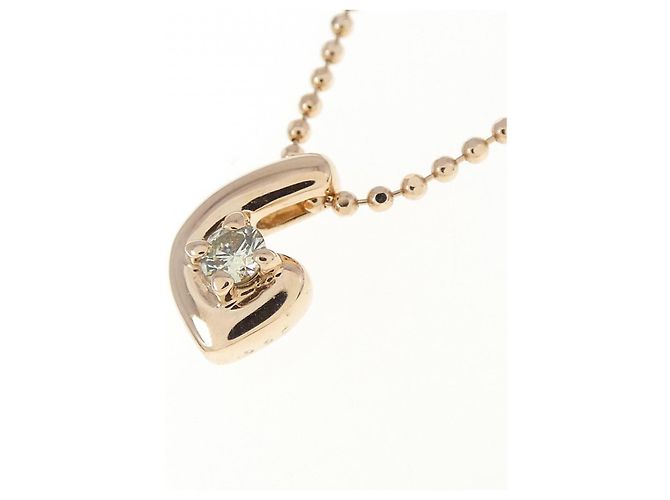 Autre Marque Collier en or rose K10 et diamants - vue 3
