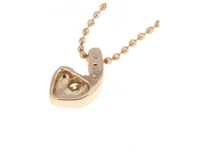 Autre Marque Collier en or rose K10 et diamants - vue 4