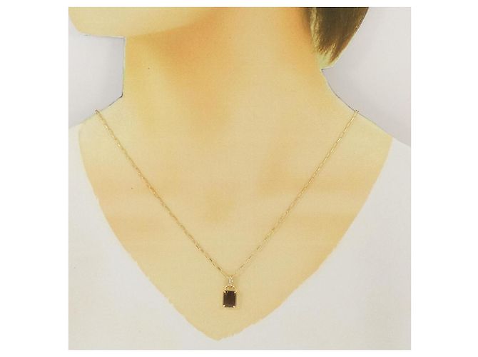 Autre Marque Collar de cuarzo ahumado y diamantes Au750 Dorado - vista 6