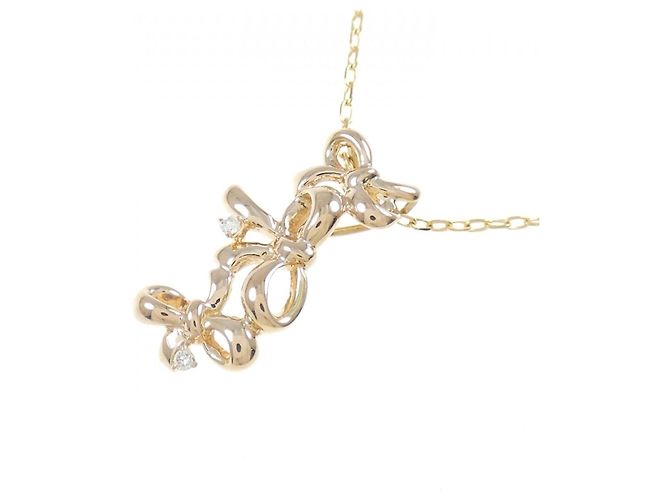 Autre Marque Collana Ribbon in Diamanti Au750 Rosa - vista 3