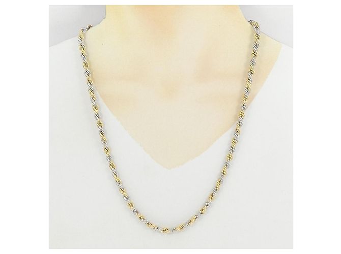 Autre Marque Colar Au750/Platinum850 Dourado - vista 5