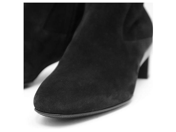 Hermès Botas largas de nubuck Hermes 38 Negro - vista 8