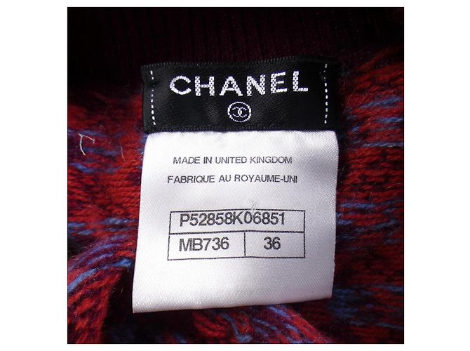 Tejido de cachemira Chanel Roja - vista 4