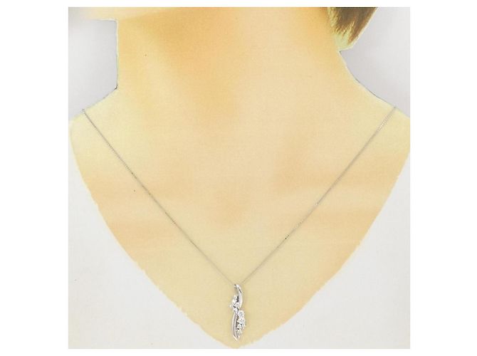 Autre Marque Collana con Diamanti Au750 Argento - vista 6
