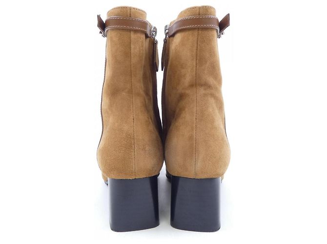 Botas de piel Chèvre Velours Hermès Castaño - vista 5