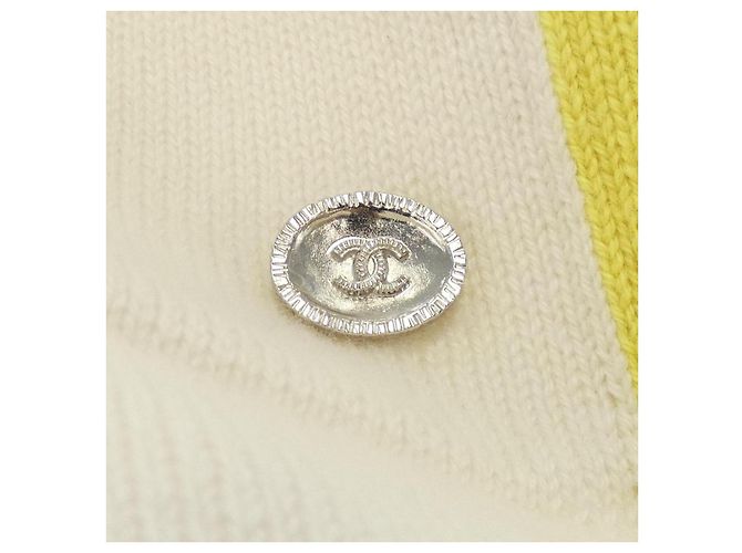 Timeless Short de cachemira Chanel Blanco Amarillo - vista 5