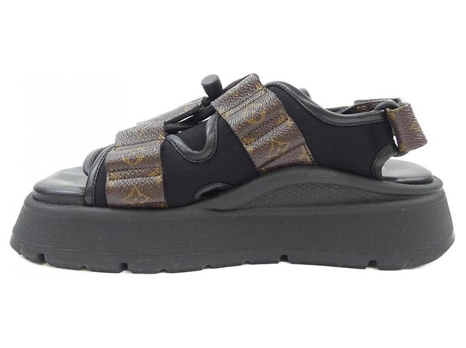 Sandali Louis Vuitton Chameleon Limited Marrone Nero - vista 2