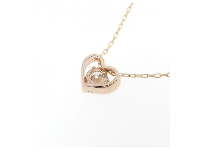 Autre Marque Collana Cuore di Diamante Au750 Rosa - vista 4