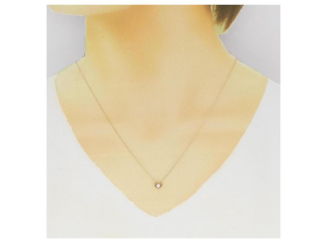 Autre Marque Collana Cuore di Diamante Au750 Rosa - vista 6