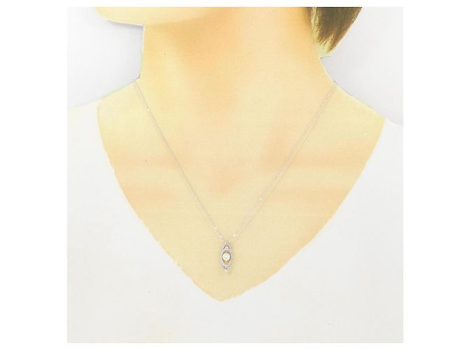 Autre Marque Collana in oro bianco Au750 e diamanti Argento - vista 6