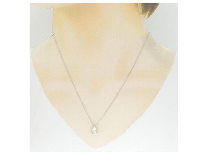 Autre Marque Pt850 Diamant-Halskette Silber - Ansicht 6