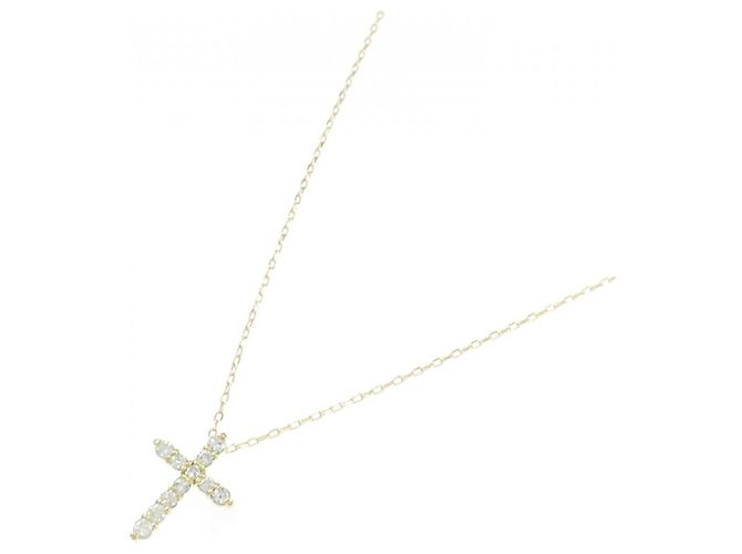 Autre Marque Collana Cross Diamond in Au750 D'oro - vista 2