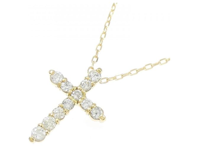 Autre Marque Collana Cross Diamond in Au750 D'oro - vista 3