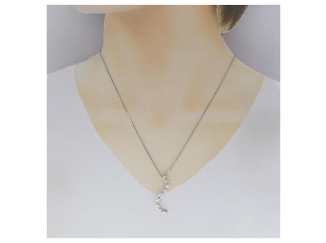 Autre Marque Collana di Diamanti PT900 PT850 Argento - vista 6