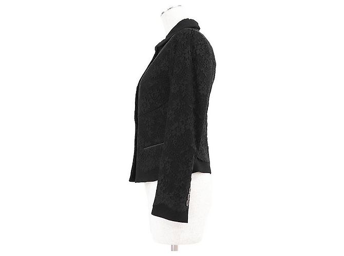 Giacca in lana e pizzo Louis Vuitton Nero - vista 15