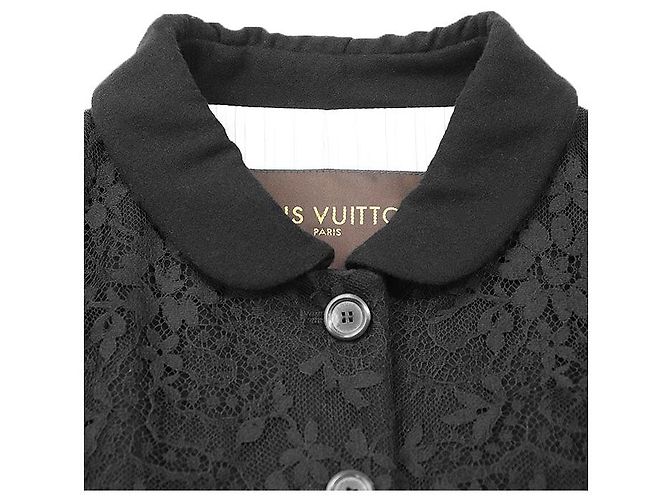 Giacca in lana e pizzo Louis Vuitton Nero - vista 9