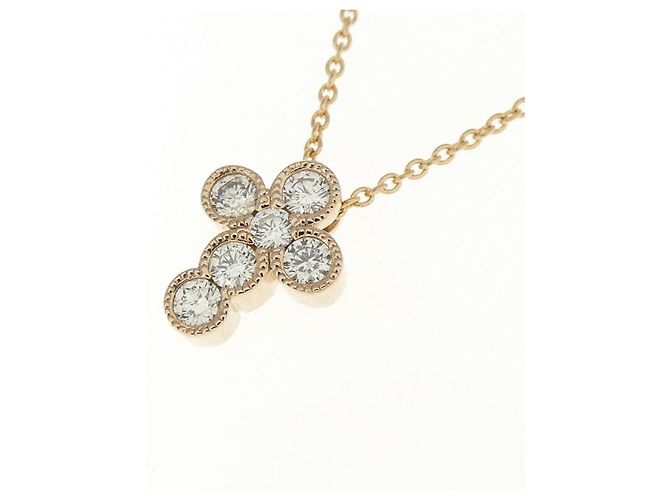 Autre Marque Collana con Croce di Diamanti Au750 Rosa - vista 3