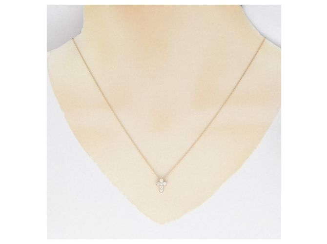 Autre Marque Collana con Croce di Diamanti Au750 Rosa - vista 6