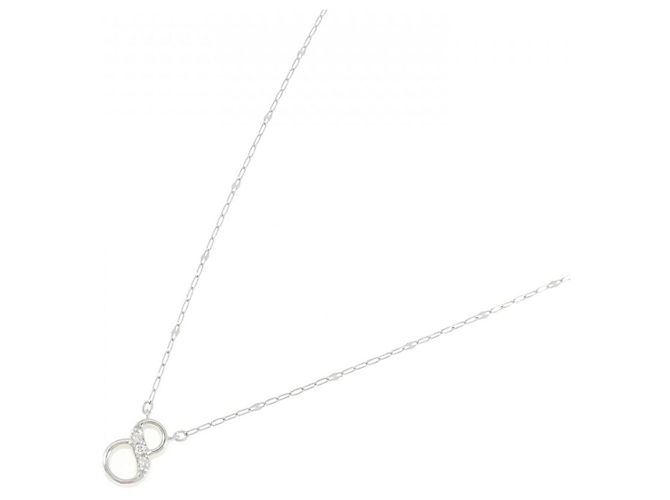 Autre Marque Collana di Diamanti Pt950 Pt850 Argento - vista 2