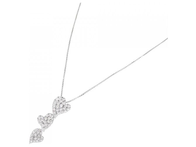 Autre Marque Collana Cuore di Diamanti K14WG Argento - vista 2