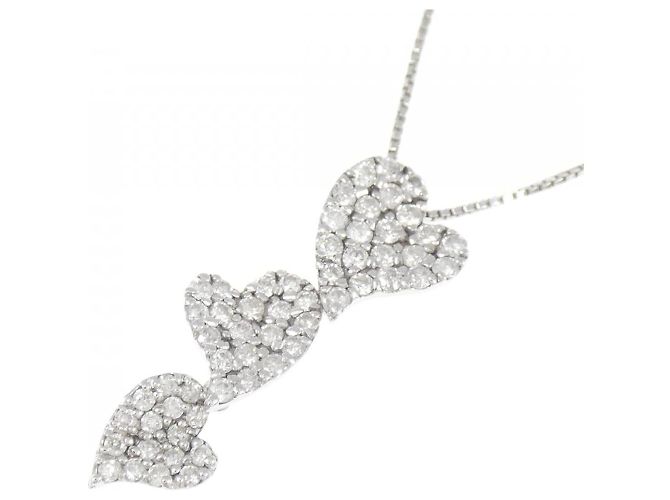 Autre Marque Collana Cuore di Diamanti K14WG Argento - vista 3